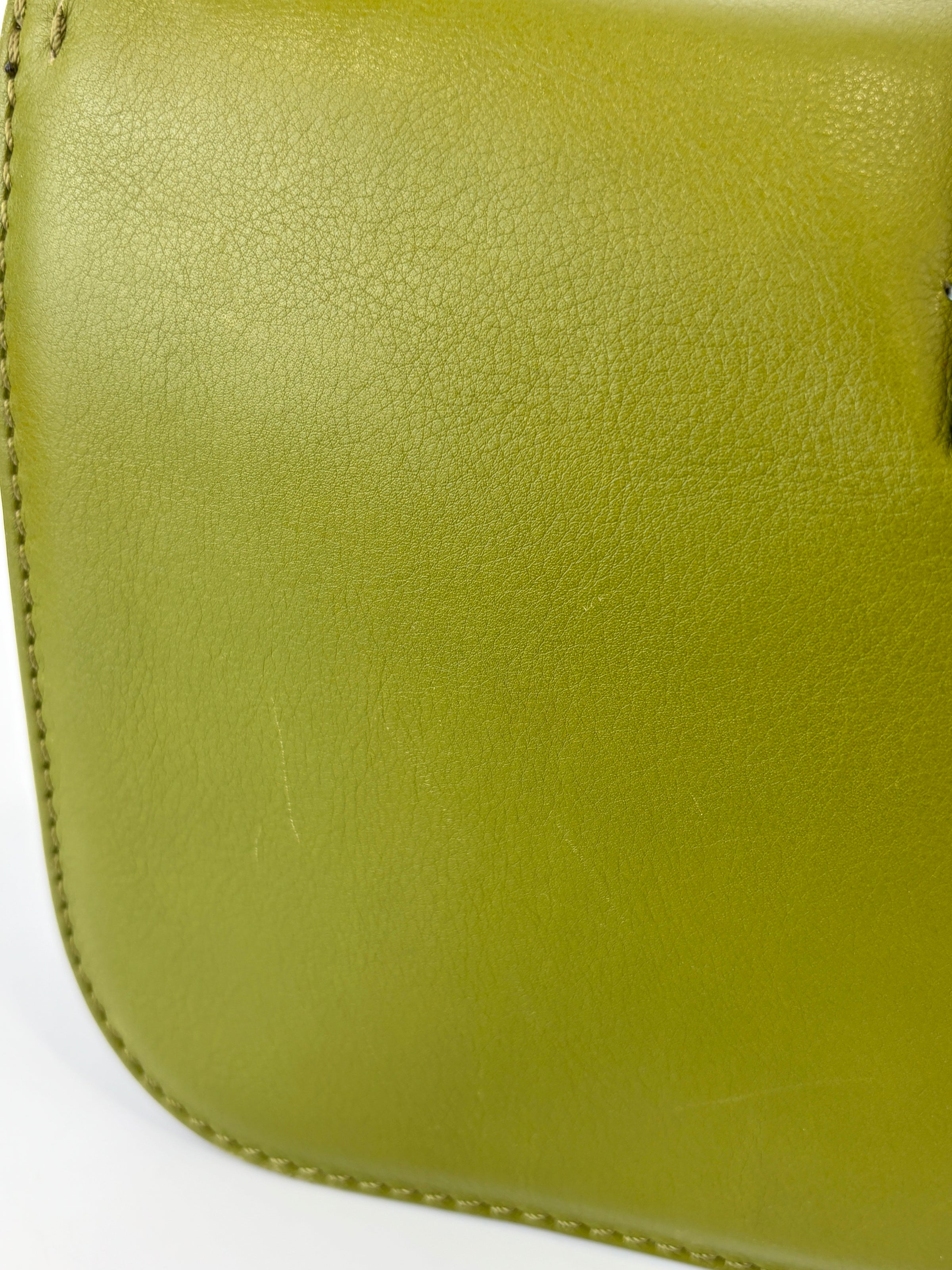 Rockstud Medium Glam Lock Flap Bag in Green / Orange / Brown