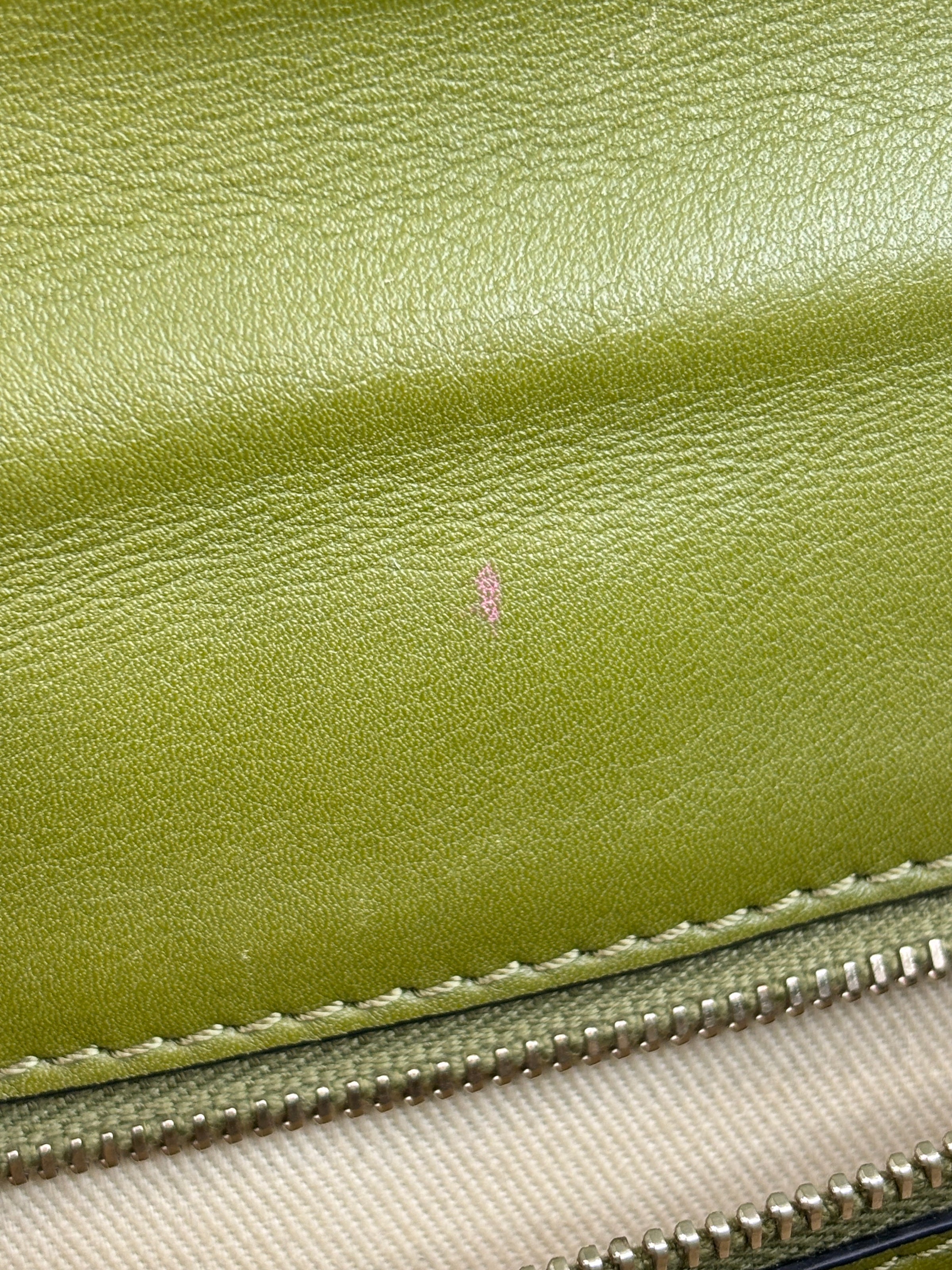Rockstud Medium Glam Lock Flap Bag in Green / Orange / Brown