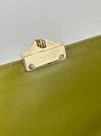 Rockstud Medium Glam Lock Flap Bag in Green / Orange / Brown