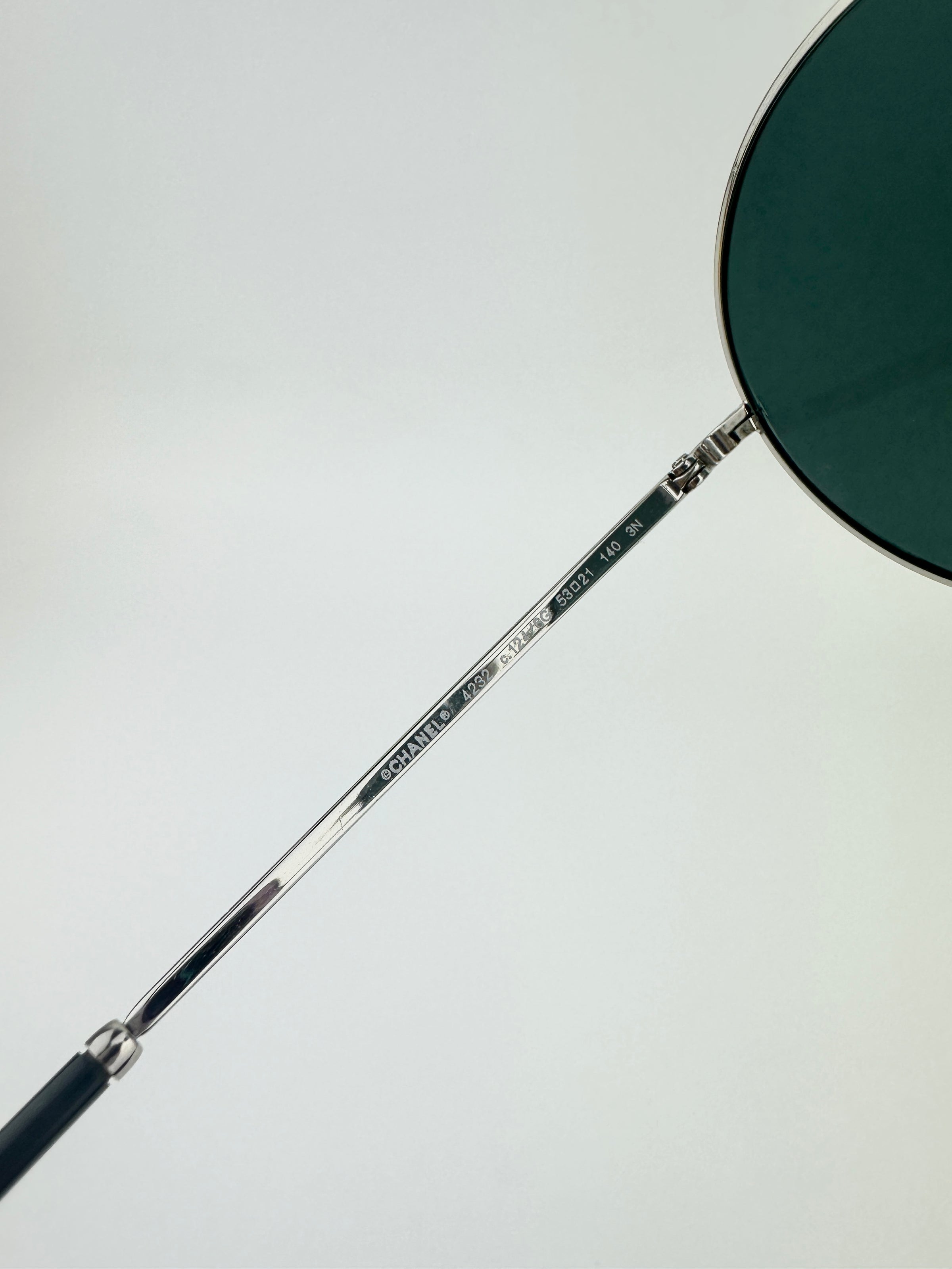 4232 c.124-6G Silver Grey Mirrored Round Pilot Metal Sunglasses