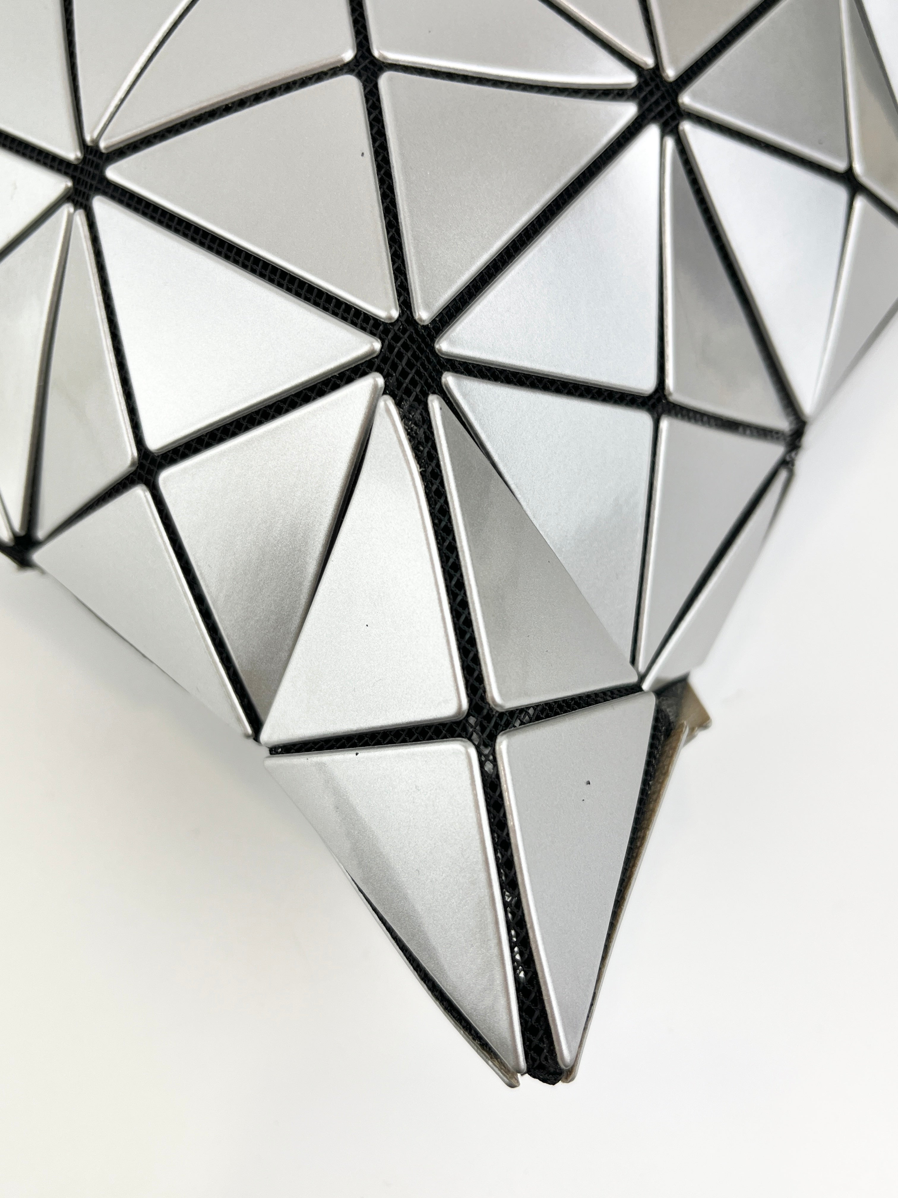 Issey Miyake Bao Bao Lucent Tote Bag Silver Geometric – Glampot
