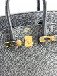Birkin 25 Black Epsom GHW