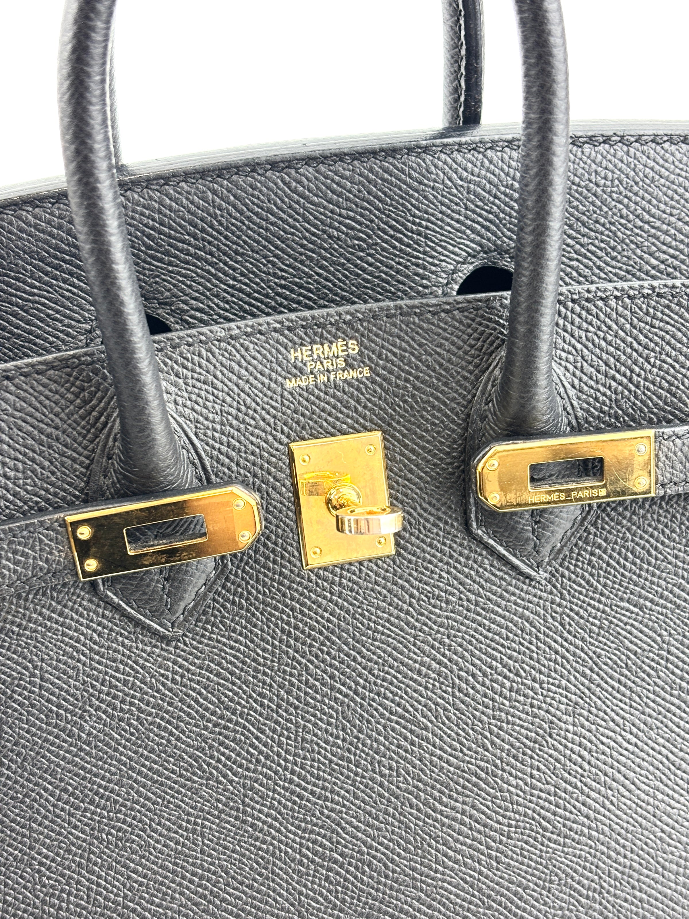 Birkin 25 Black Epsom GHW