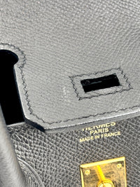 Birkin 25 Black Epsom GHW