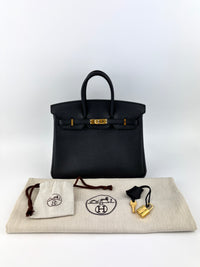 Birkin 25 Black Epsom GHW
