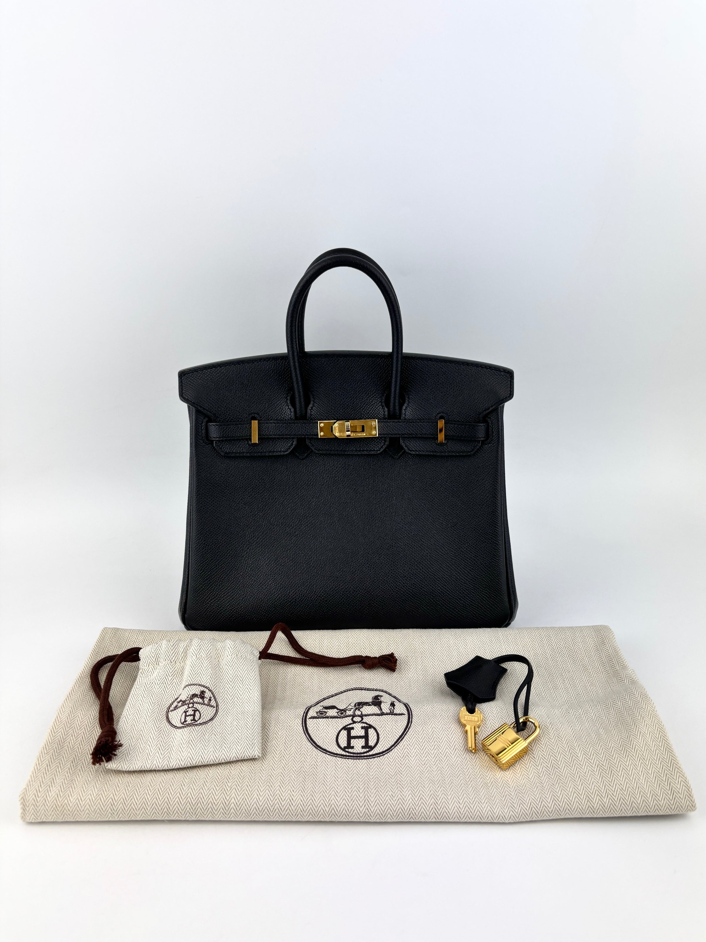 Birkin 25 Black Epsom GHW