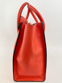 Celine Micro Luggage Tote in Vermillion (Red-Orange)