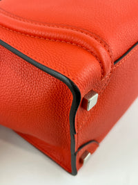 Celine Micro Luggage Tote in Vermillion (Red-Orange)