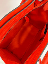 Celine Micro Luggage Tote in Vermillion (Red-Orange)