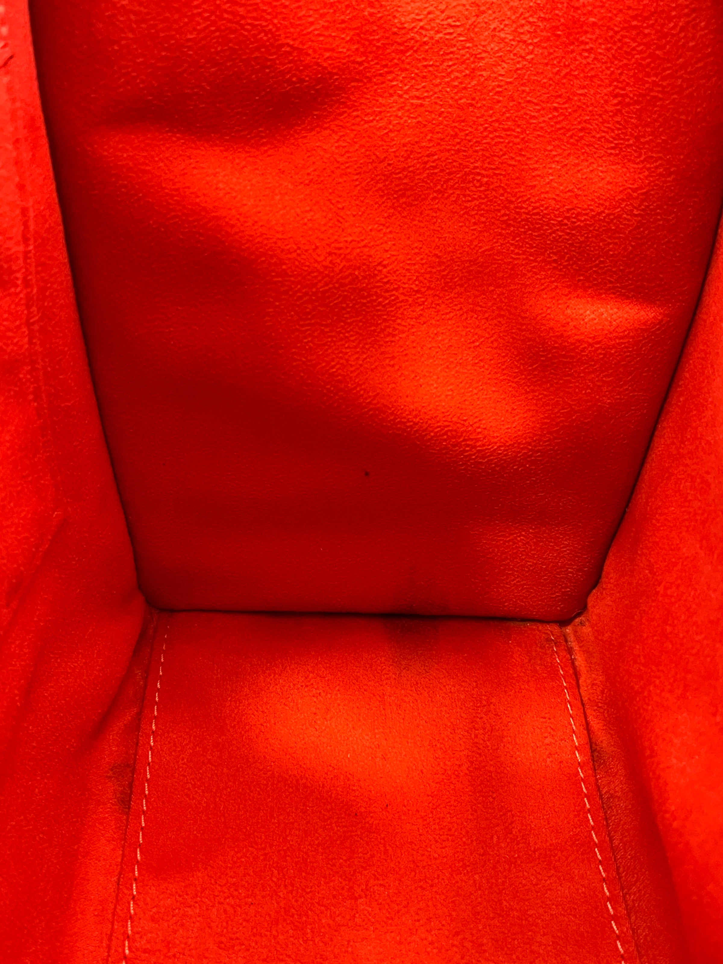 Celine Micro Luggage Tote in Vermillion (Red-Orange)