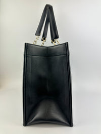 Essential Archi Black Calfskin Leather Cannage Tote Bag