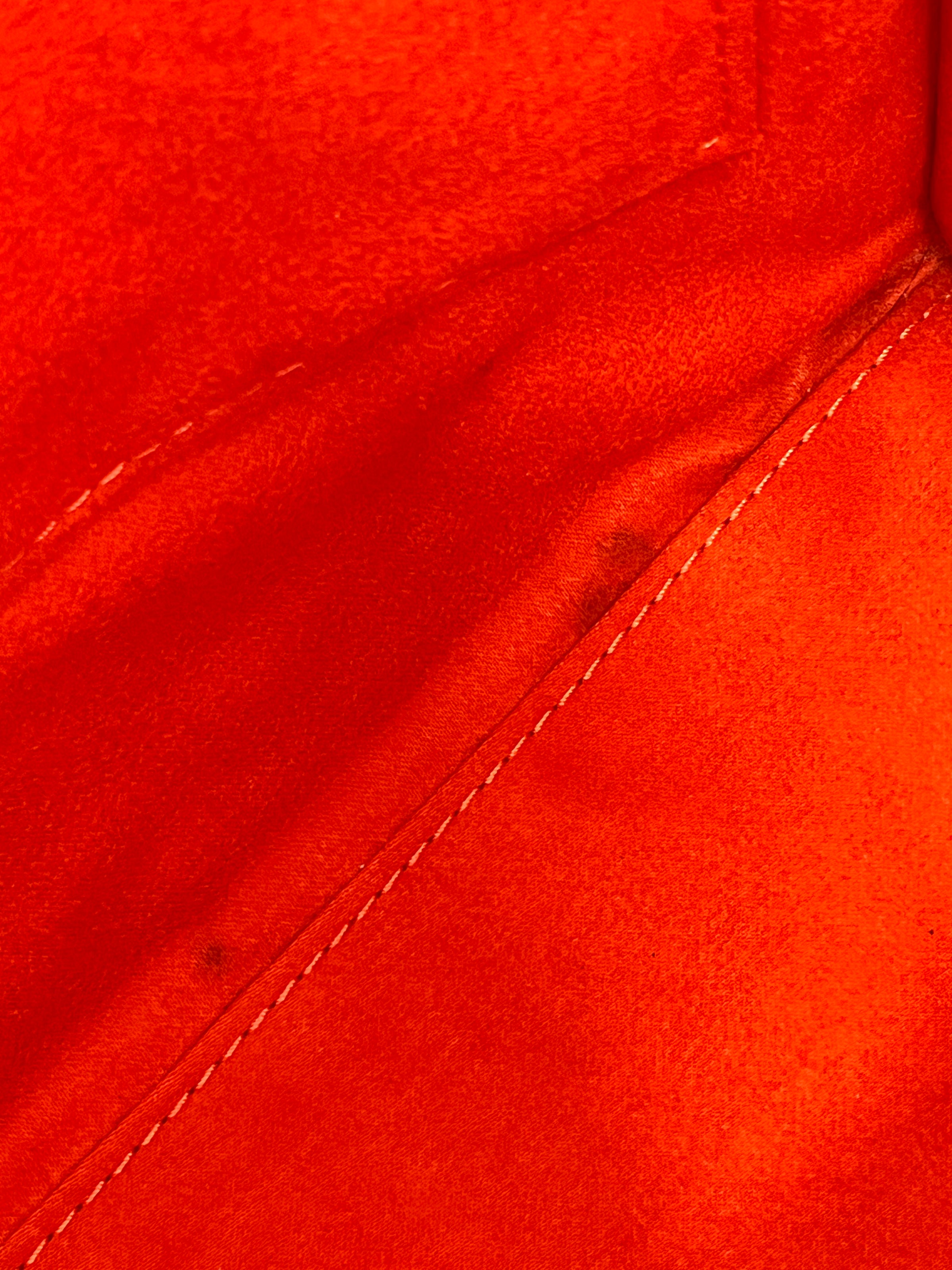 Celine Micro Luggage Tote in Vermillion (Red-Orange)