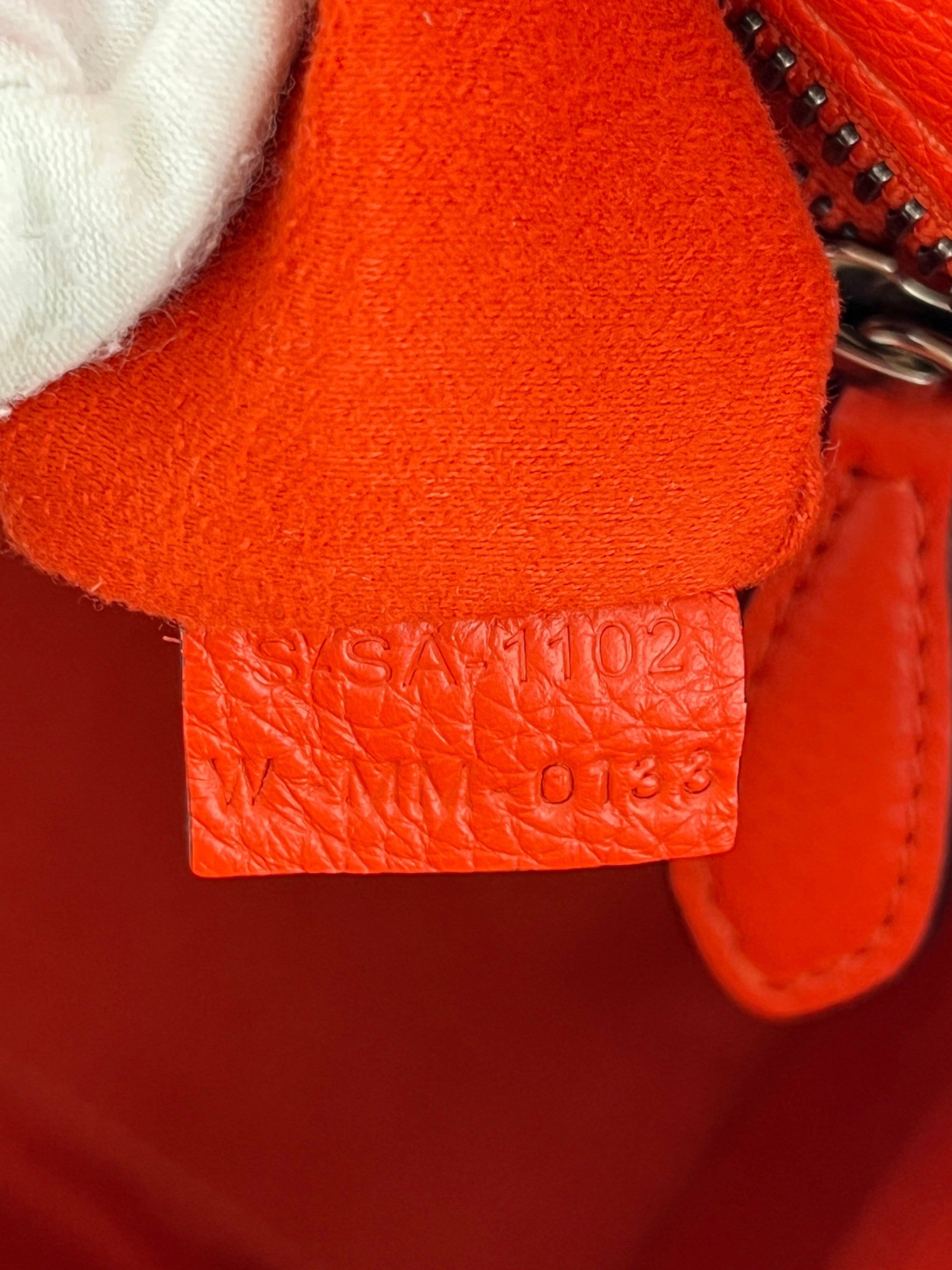 Celine Micro Luggage Tote in Vermillion (Red-Orange)