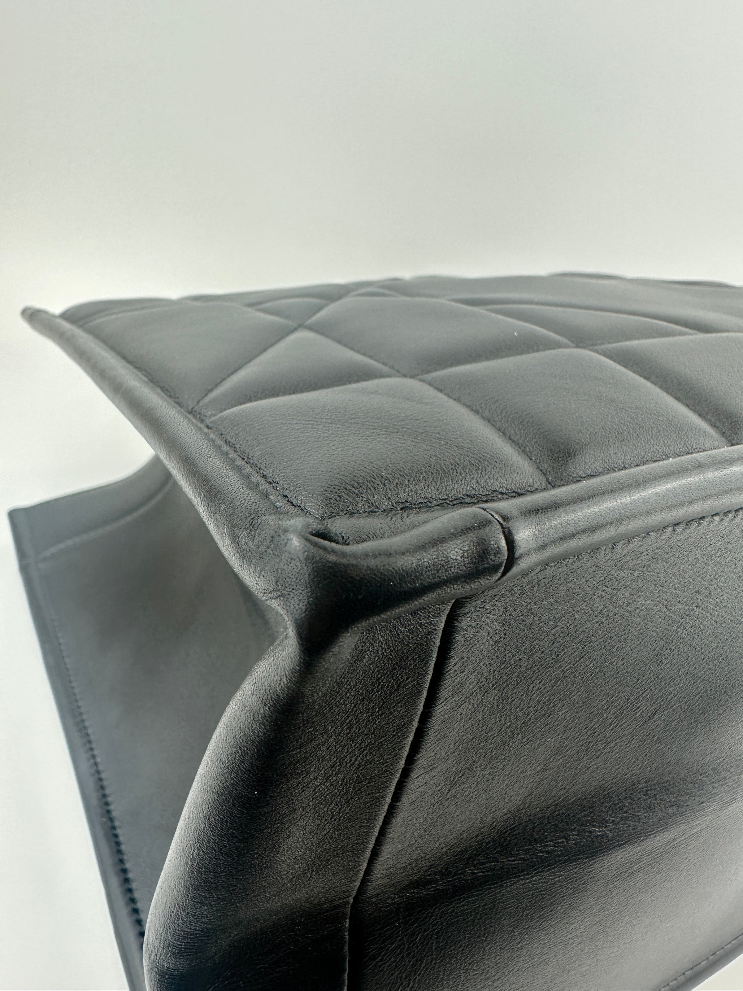 Essential Archi Black Calfskin Leather Cannage Tote Bag