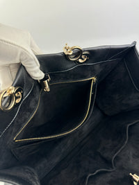 Essential Archi Black Calfskin Leather Cannage Tote Bag