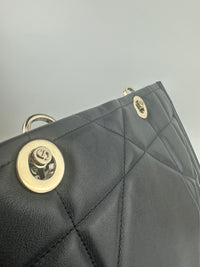 Essential Archi Black Calfskin Leather Cannage Tote Bag