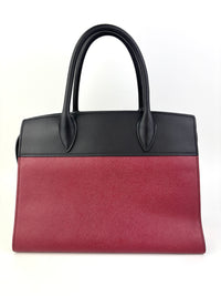 1BA046 Esplanade Satchel Red/Black Saffiano and City Calf Leather