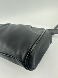 Gancini Large Flip-Lock Black Patent / Calfskin Crossbody Bag
