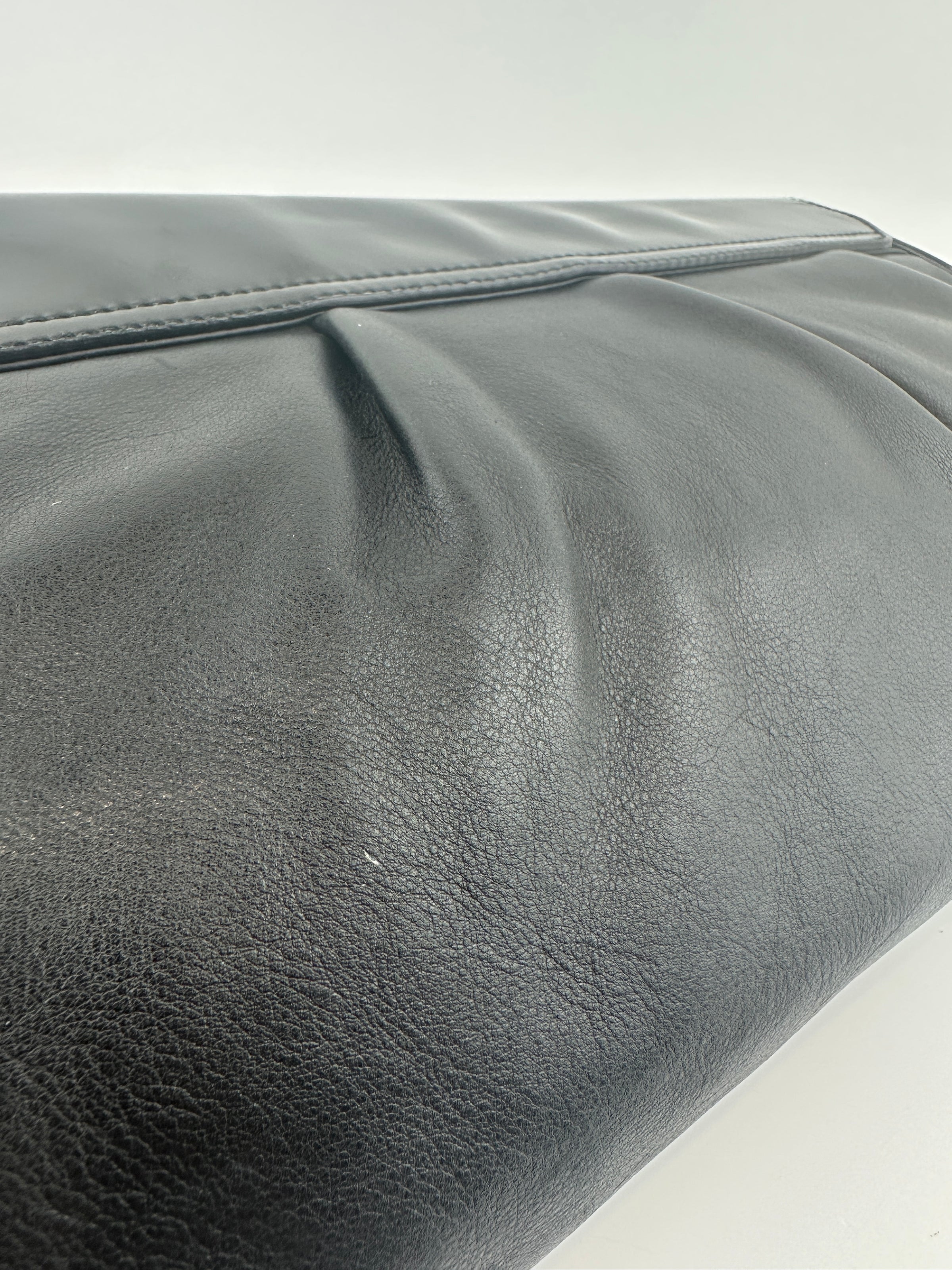 Gancini Large Flip-Lock Black Patent / Calfskin Crossbody Bag