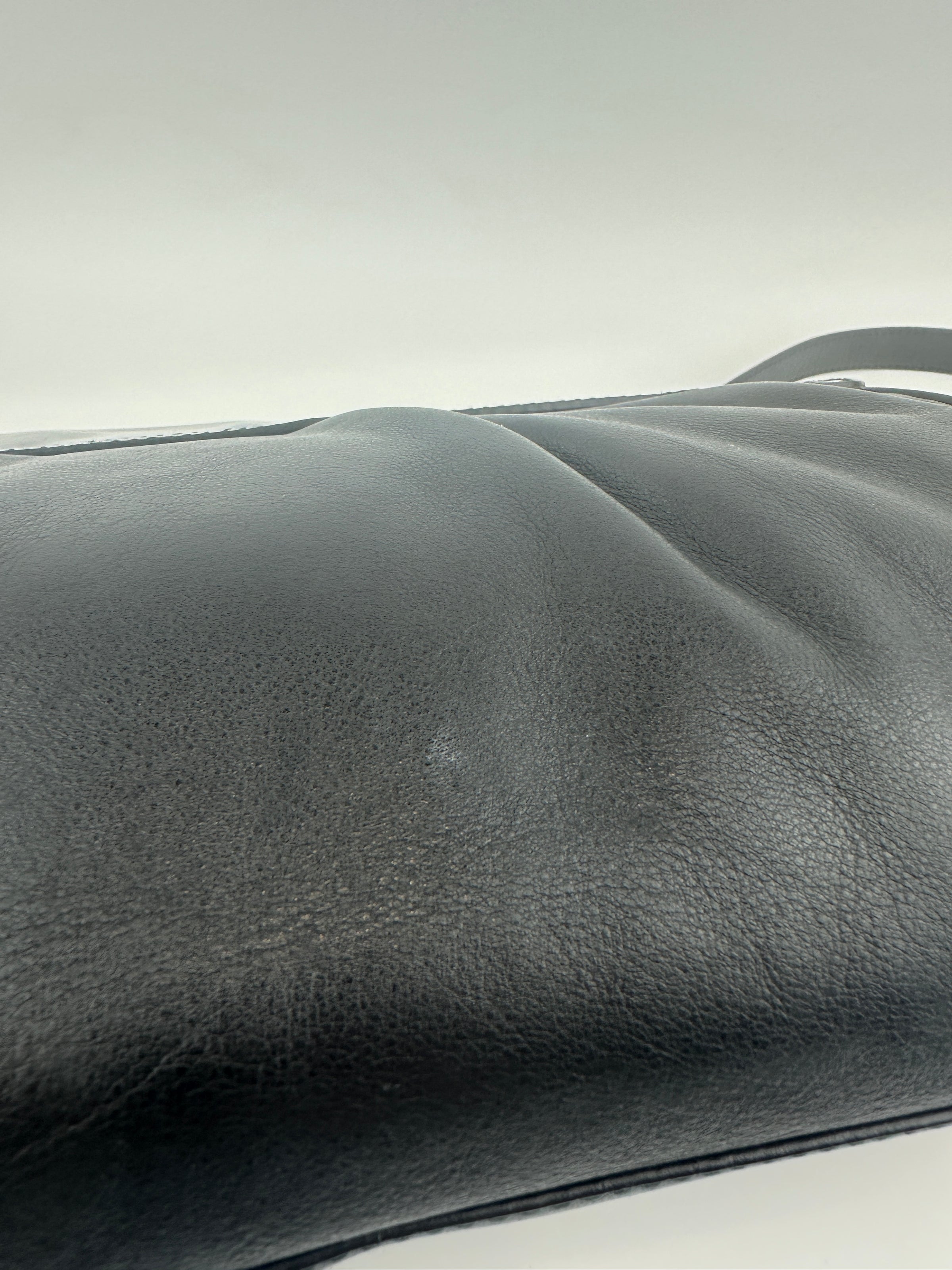 Gancini Large Flip-Lock Black Patent / Calfskin Crossbody Bag