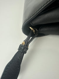 Gancini Large Flip-Lock Black Patent / Calfskin Crossbody Bag