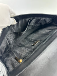 Gancini Large Flip-Lock Black Patent / Calfskin Crossbody Bag