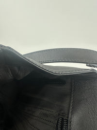 Gancini Large Flip-Lock Black Patent / Calfskin Crossbody Bag