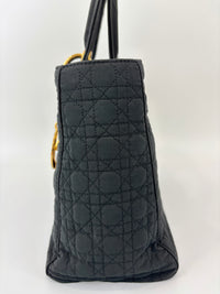 Vintage Small Lady Dior in Black Quilted Nylon