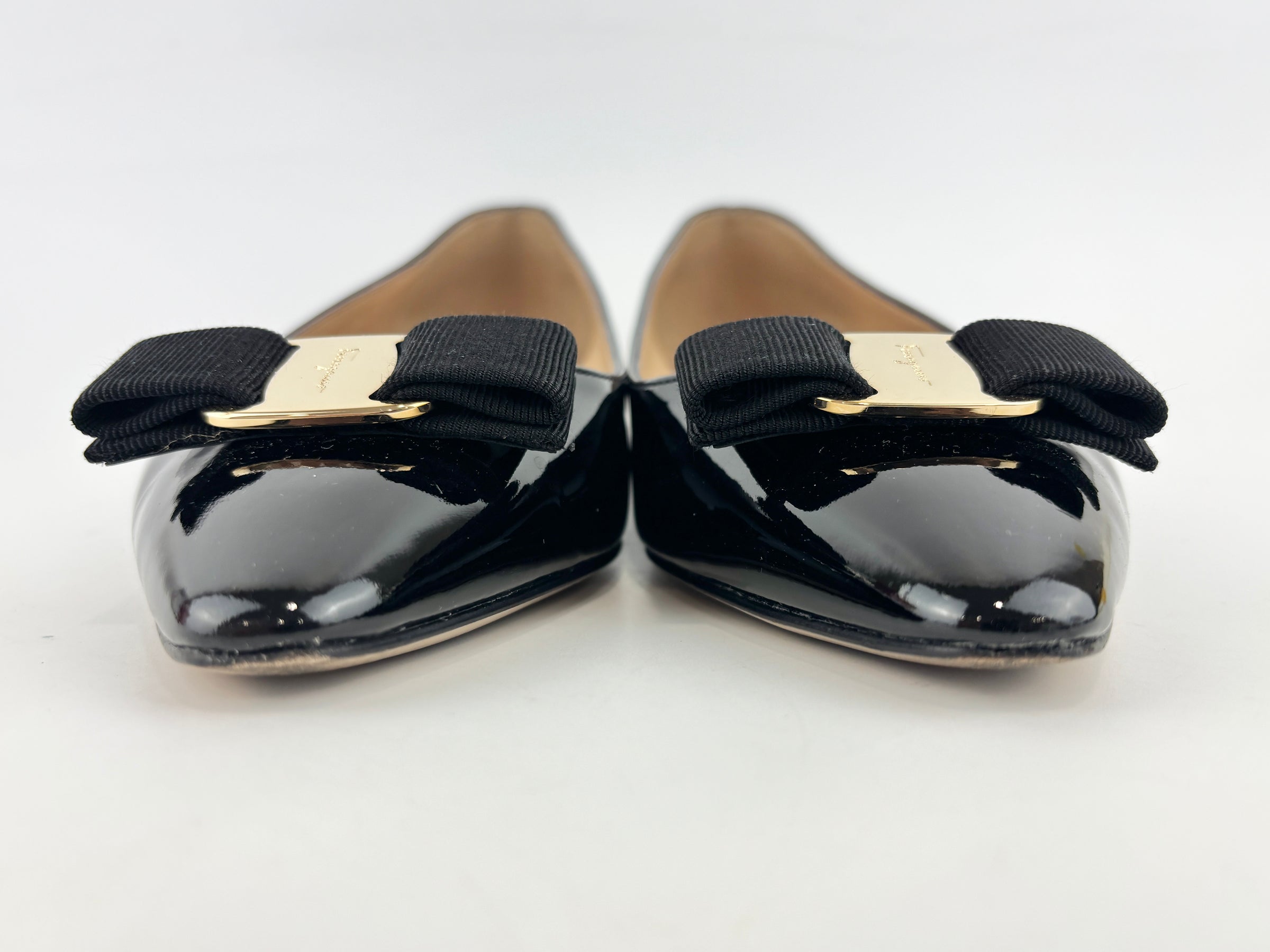 Emy Ballet Flat Black Patent Leather Size 38.5