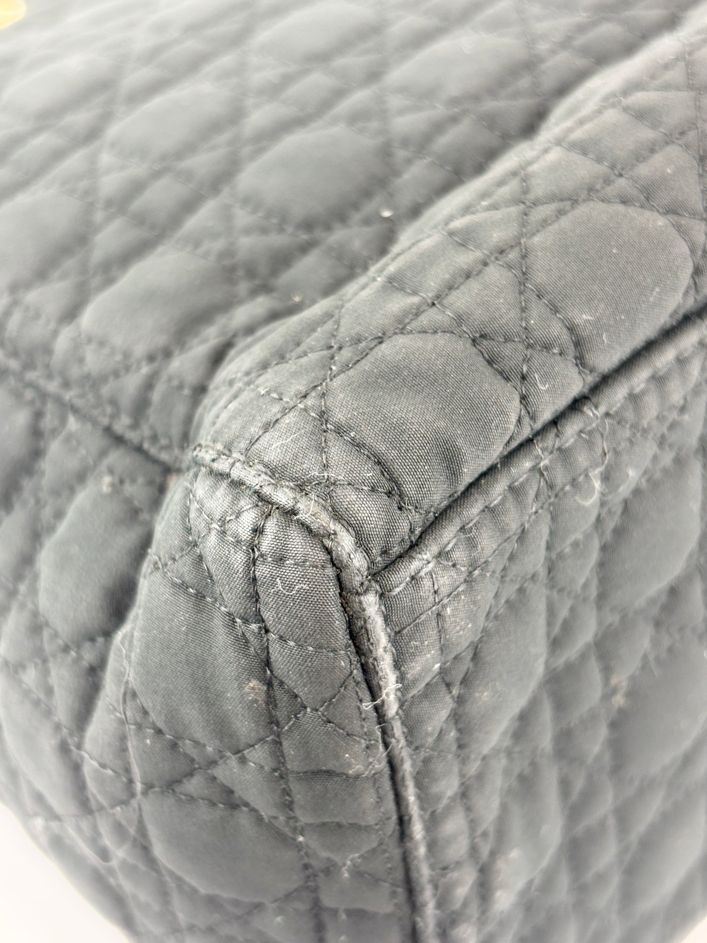 Vintage Small Lady Dior in Black Quilted Nylon