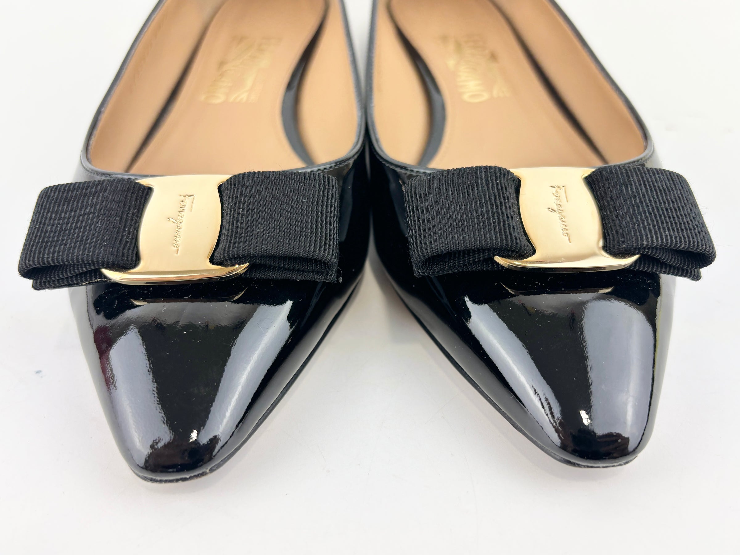 Emy Ballet Flat Black Patent Leather Size 38.5