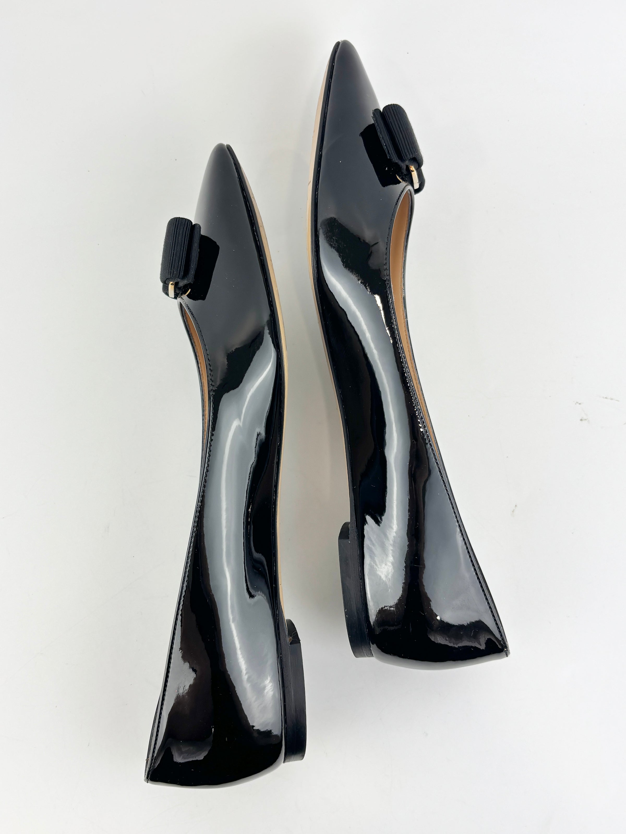 Emy Ballet Flat Black Patent Leather Size 38.5