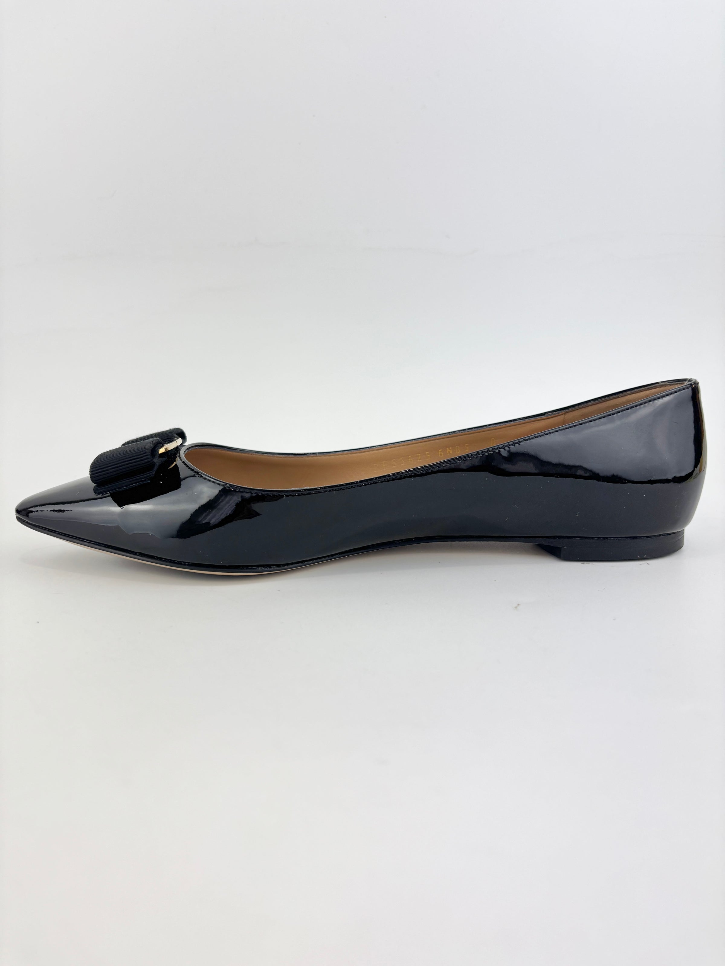 Emy Ballet Flat Black Patent Leather Size 38.5