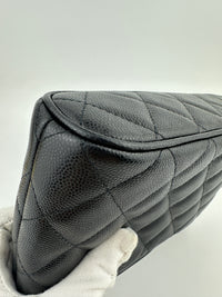 25P Polly Pocket Black Caviar Purse with Chain GHW