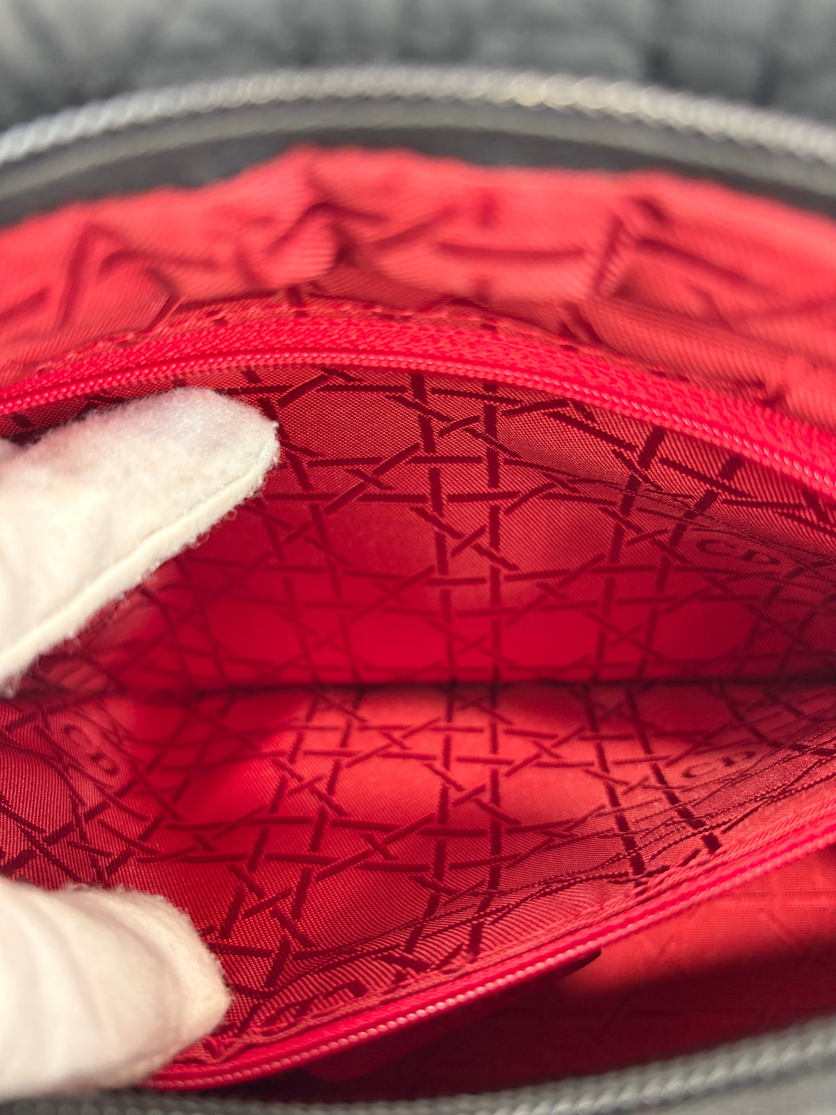 Vintage Small Lady Dior in Black Quilted Nylon