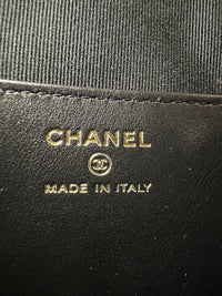 25P Polly Pocket Black Caviar Purse with Chain GHW