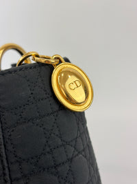 Vintage Small Lady Dior in Black Quilted Nylon