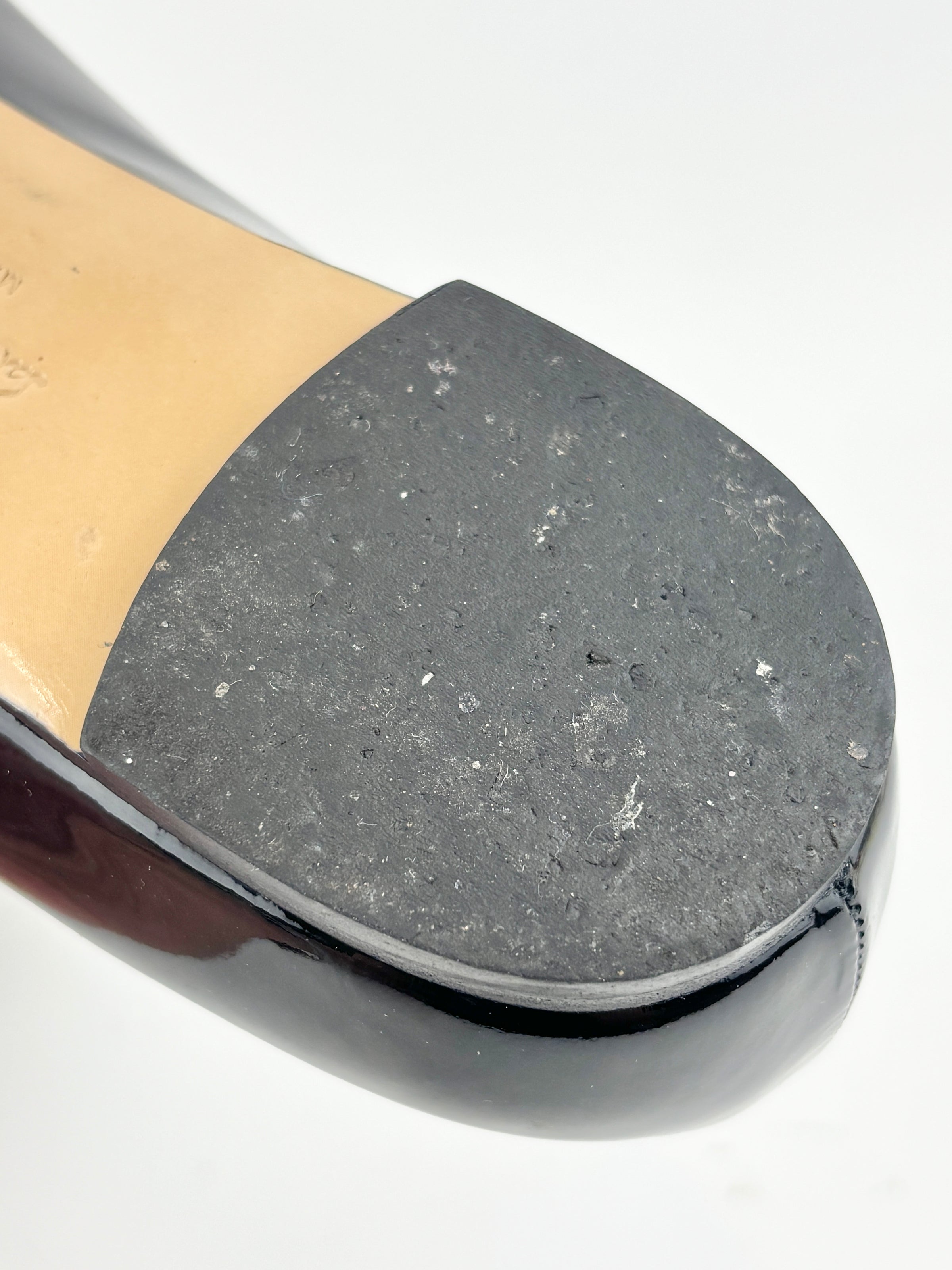 Emy Ballet Flat Black Patent Leather Size 38.5