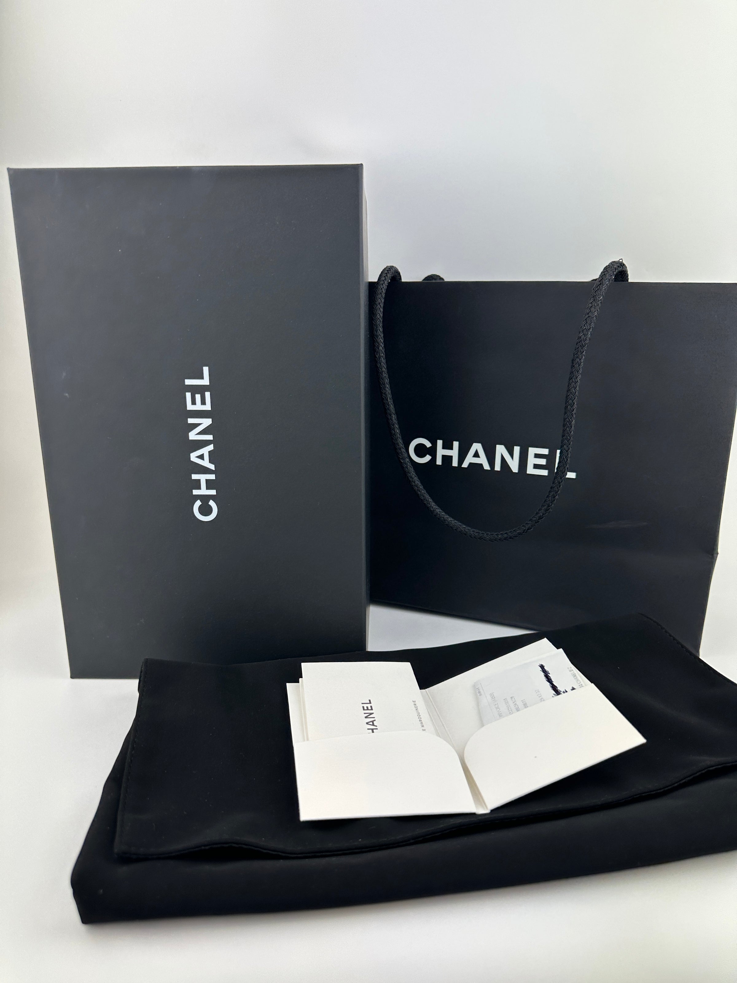 25P Polly Pocket Black Caviar Purse with Chain GHW