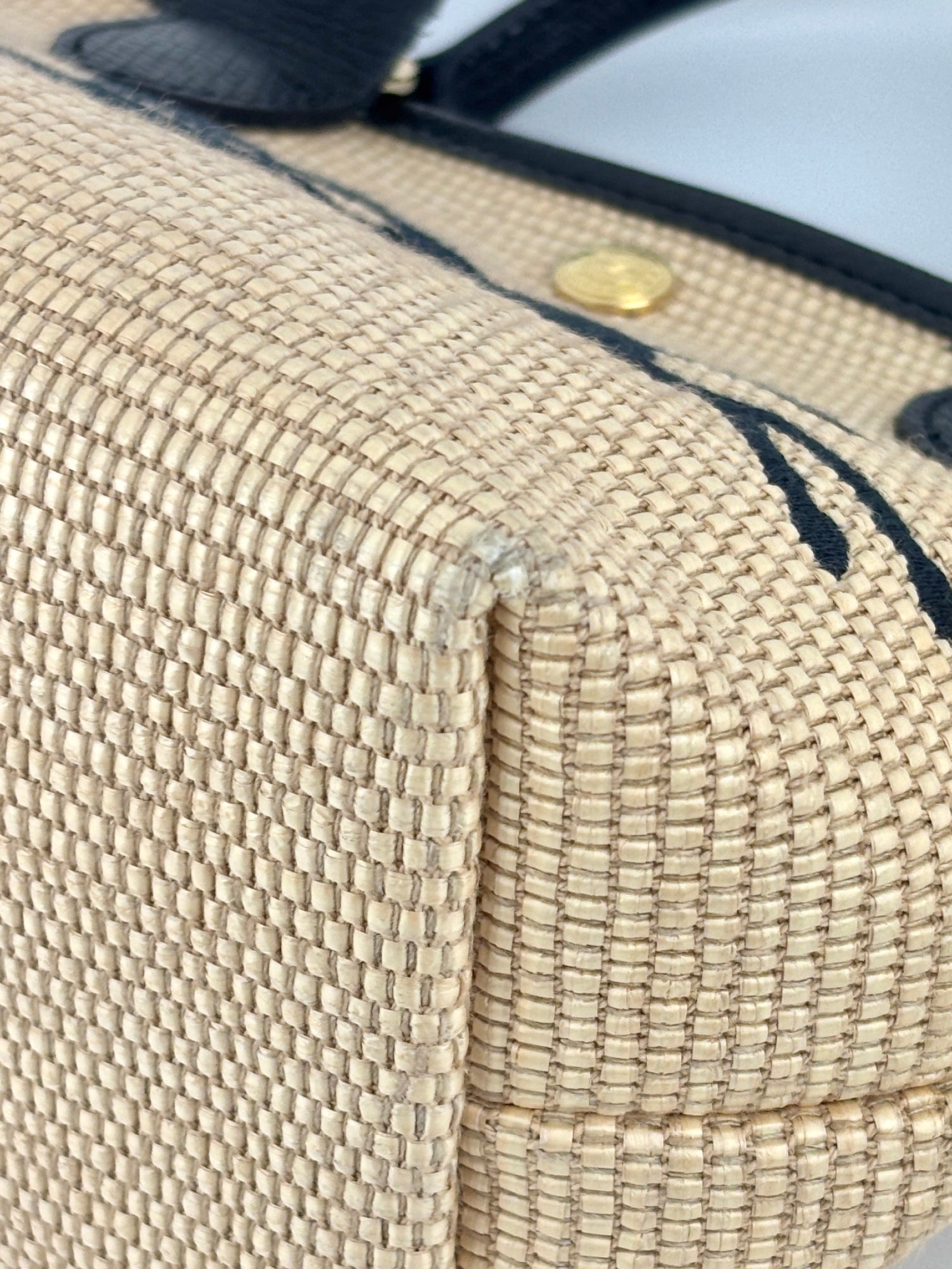 Le Panier Pliage S Canvas Basket Bag