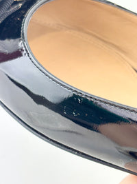 Emy Ballet Flat Black Patent Leather Size 38.5