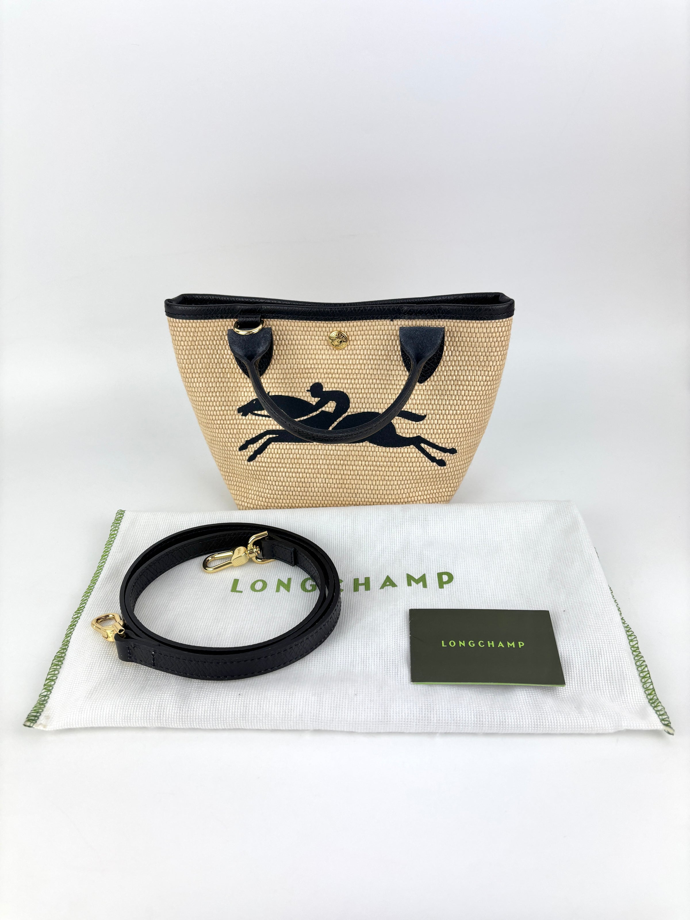 Le Panier Pliage S Canvas Basket Bag