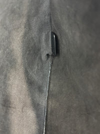 Smooth Calfskin Stripe Zip Clutch in Black