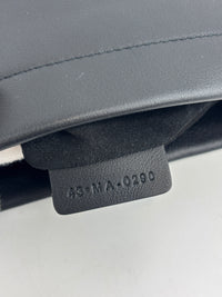 Smooth Calfskin Stripe Zip Clutch in Black