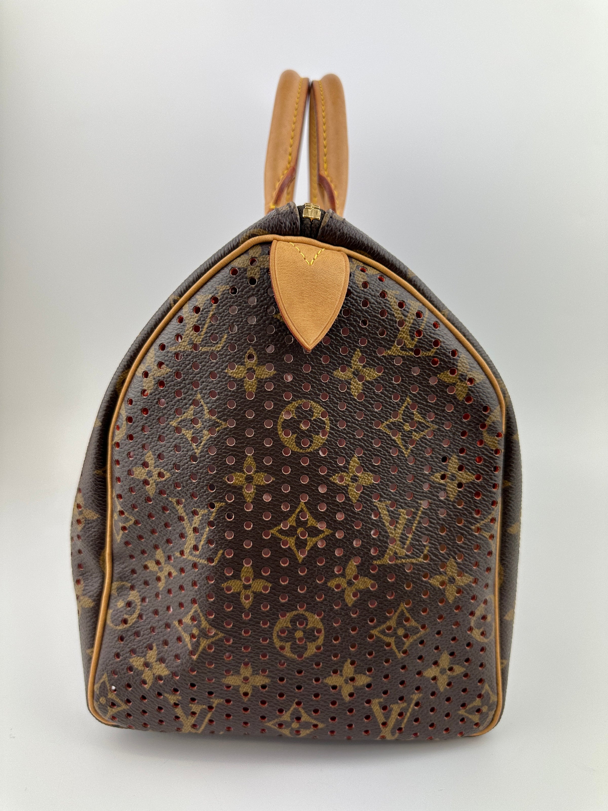 Limited Edition Speedy 30 Monogram Perforated Orange Bag