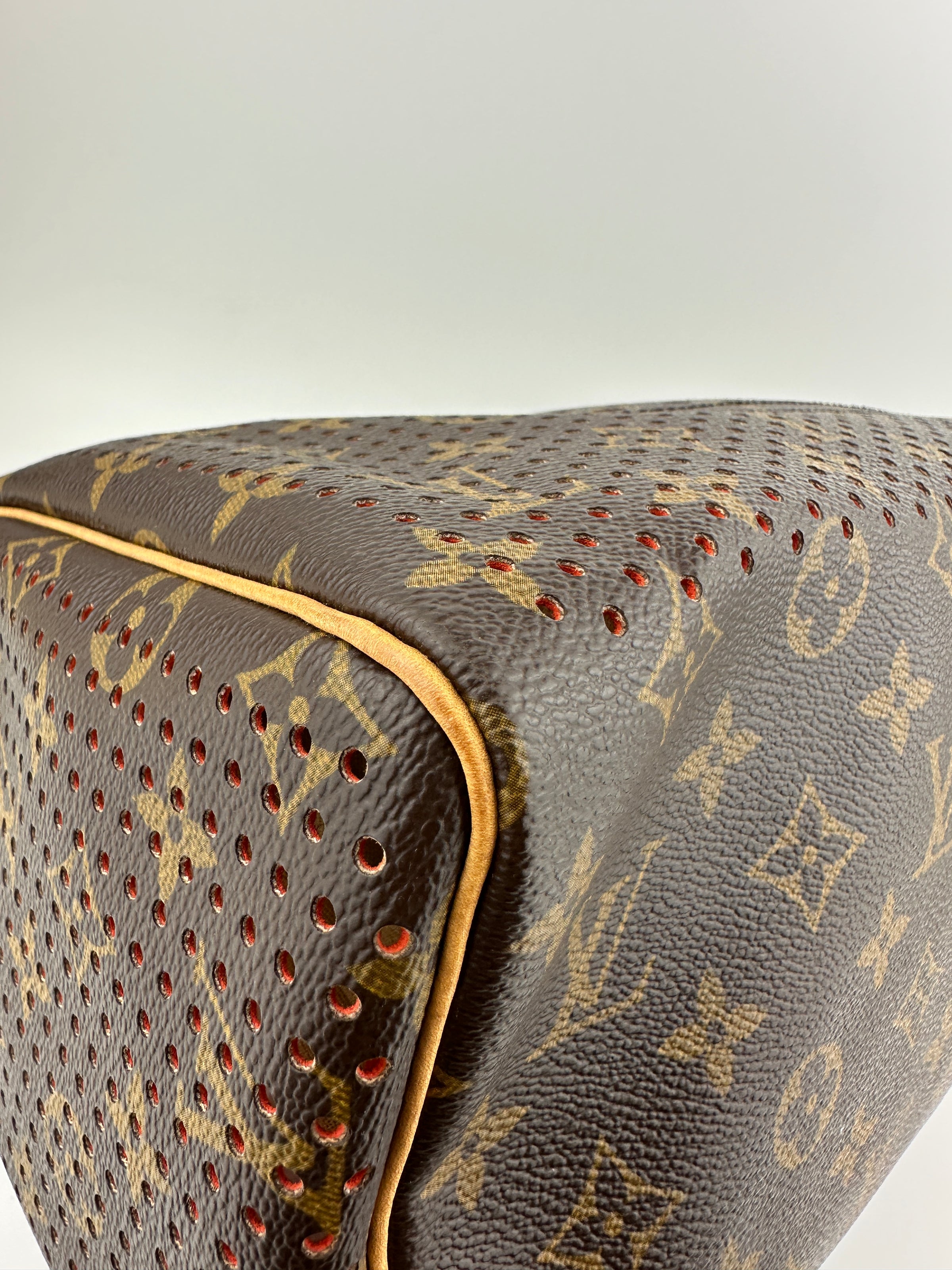 Limited Edition Speedy 30 Monogram Perforated Orange Bag