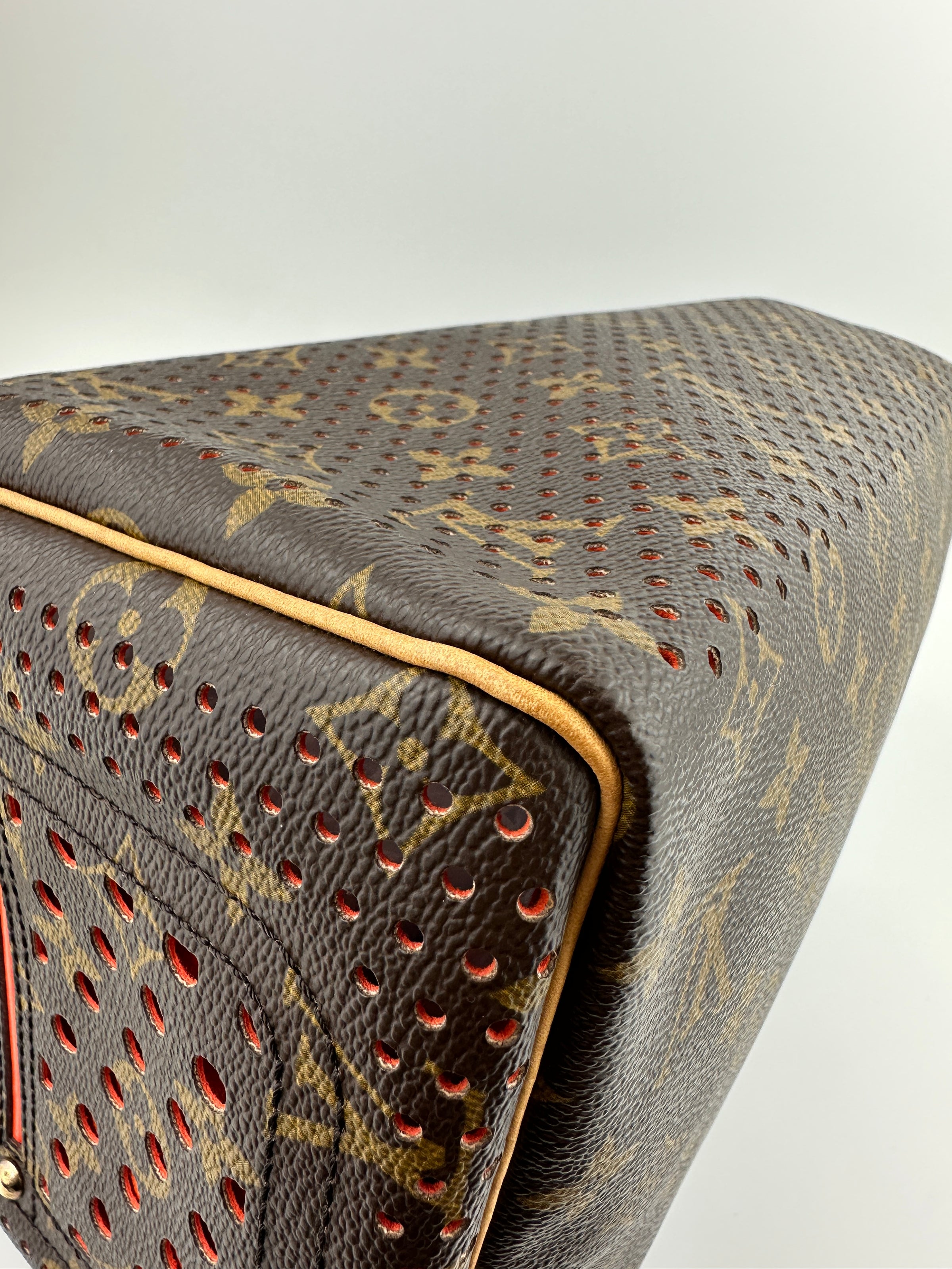 Limited Edition Speedy 30 Monogram Perforated Orange Bag