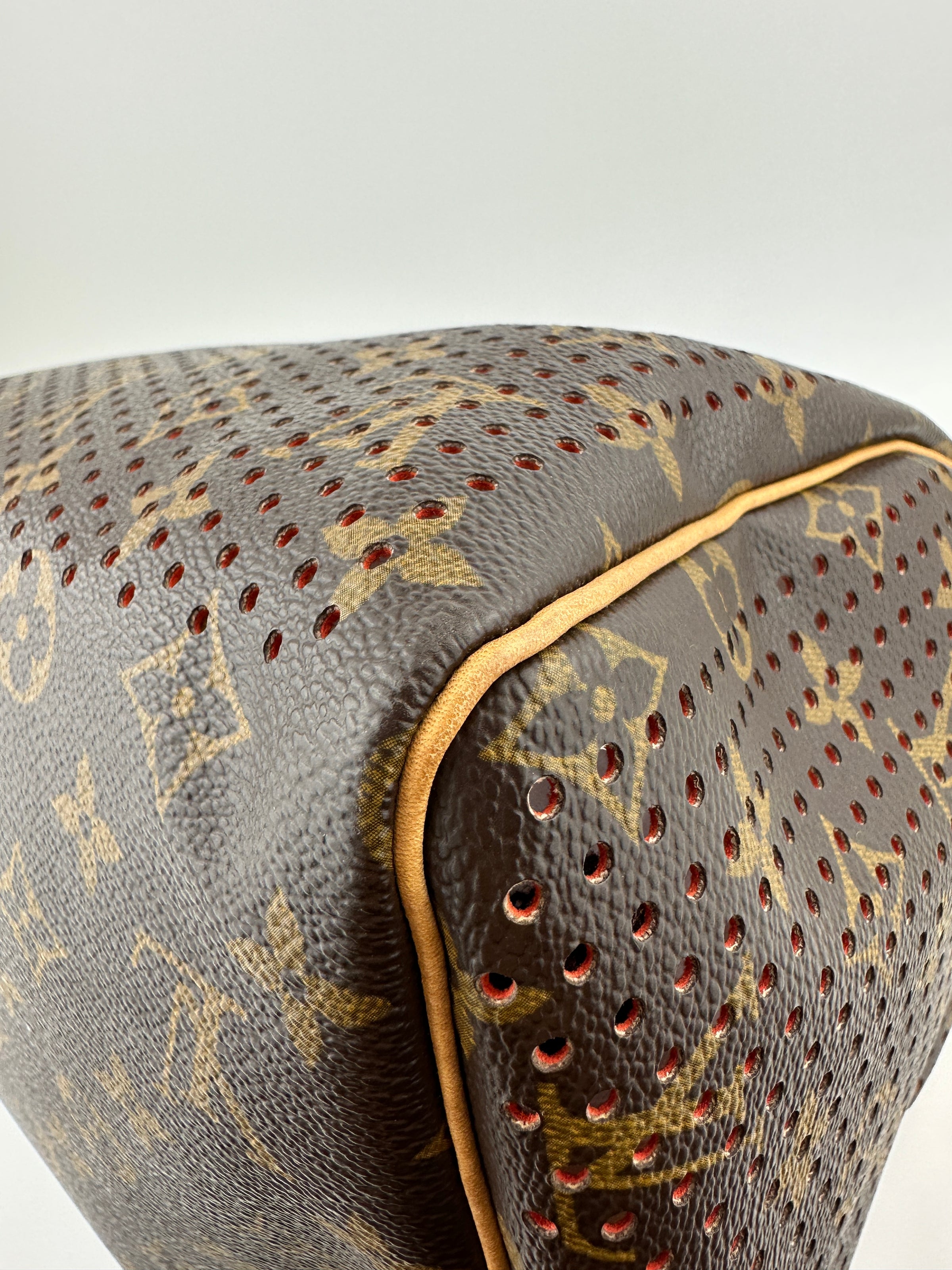 Limited Edition Speedy 30 Monogram Perforated Orange Bag