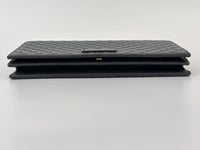 Micro Guccissima Flap Wallet on Chain in Black