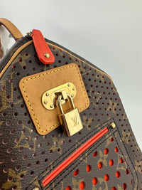Limited Edition Speedy 30 Monogram Perforated Orange Bag